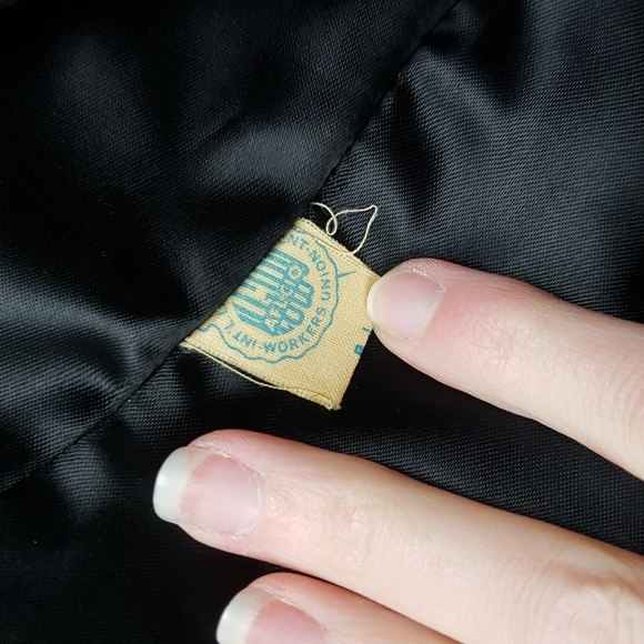 Stunning Vintage Black Wool With Fur Collar Trench Coat Size XL - Picture 7 of 7